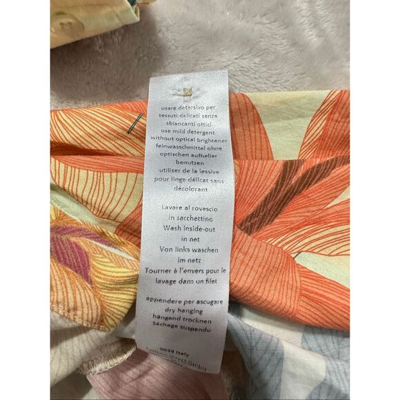 0039 Italy Women's Size Large Long Sleeve Floral Multi Color Printed Midi Dress - Picture 5 of 8